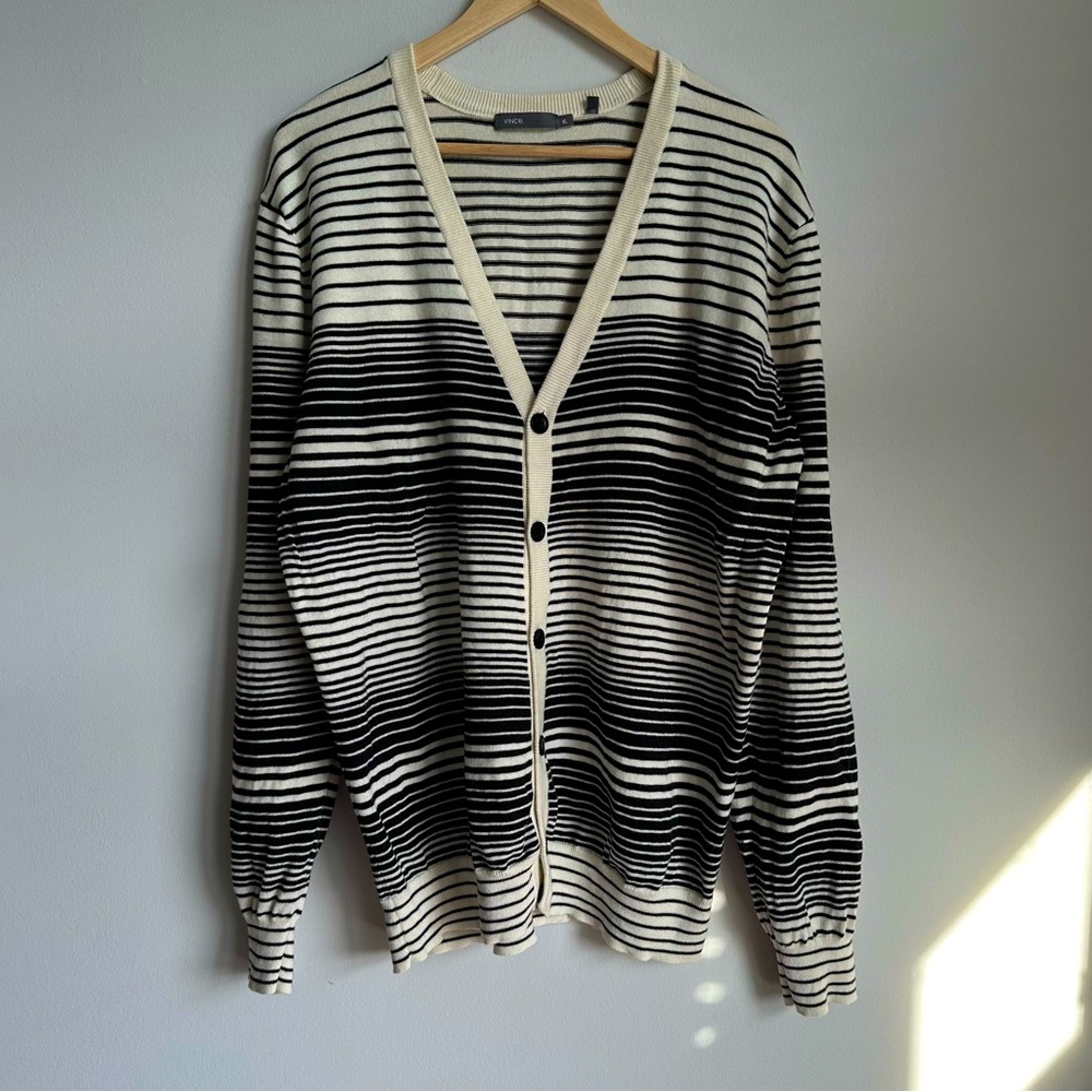 Vince Man’s Striped Cardigan Sweater Size XL